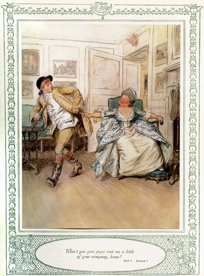Lei scende per conquistare di Oliver Goldsmith da Hugh Thomson