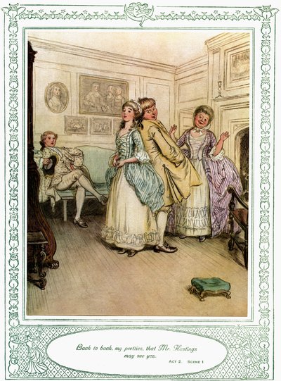 Lei scende per conquistare di Oliver Goldsmith da Hugh Thomson