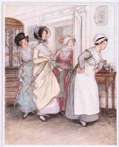 Patty introduce le sorelle, Willoughby e Miss Henrietta da Hugh Thomson