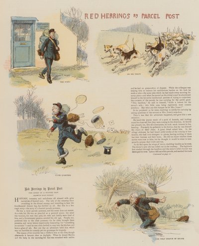 Aringhe rosse per posta (cromolitografia) da Hugh Thomson