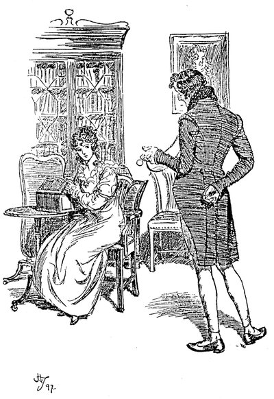 Scena da Persuasione di Jane Austen, 1897 da Hugh Thomson
