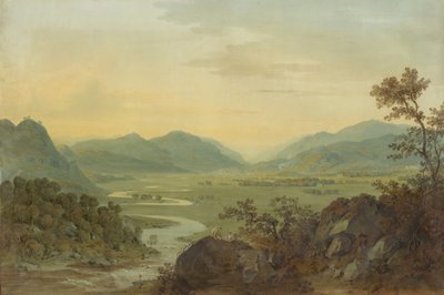 Fiume Carne dal Castello di Loudoun, Ayrshire da Hugh William Williams