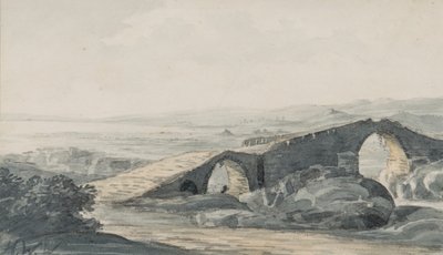 Ponte del Diavolo verso il mare, fiume Anda, c.1818 da Hugh William Williams