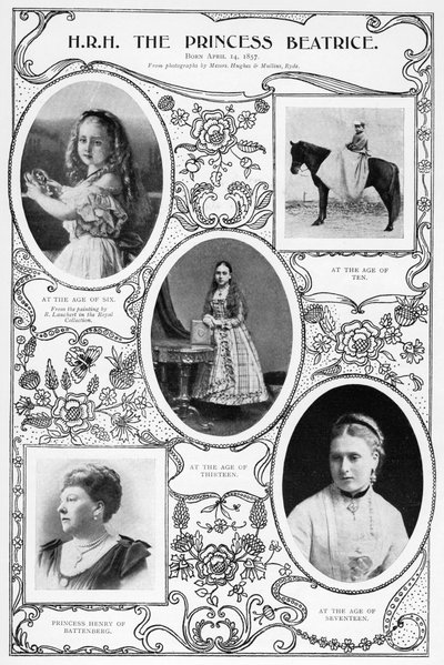 La principessa Beatrice, figlia più giovane della regina Vittoria da Hughes and Mullins