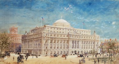 Rappresentazione di una Proposta Preliminare per la Dogana degli Stati Uniti, New York da Hughson Frederick Hawley