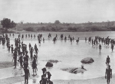 Africa: Morus costruisce un ponte vicino ad Amadi da Hugo Adolf Bernatzik