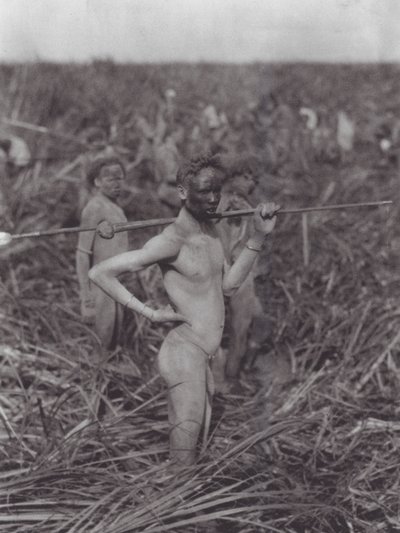 Africa: Guerrieri Nuer nella palude da Hugo Adolf Bernatzik