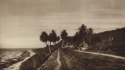 Messico: Campeche, Calle por Lerma (foto b/n) da Hugo Brehme