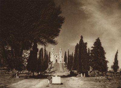 Messico: Cholula, Chiesa di Guadalupe (foto b/n) da Hugo Brehme