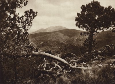 Messico: El Ajusco, visto da San Miguel (foto b/n) da Hugo Brehme