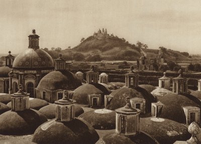 Messico: Piramide de Cholula (foto b/n) da Hugo Brehme