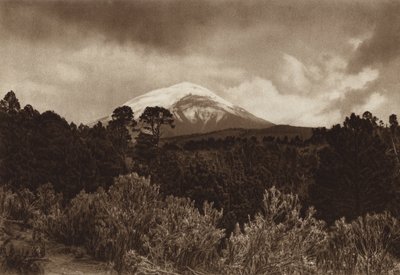 Messico: Popocatepetl (foto b/n) da Hugo Brehme