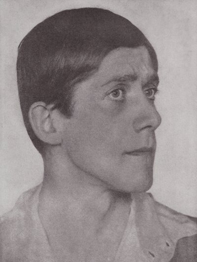 Oskar Kokoschka, artista e scrittore austriaco (foto b/n) da Hugo Erfurth