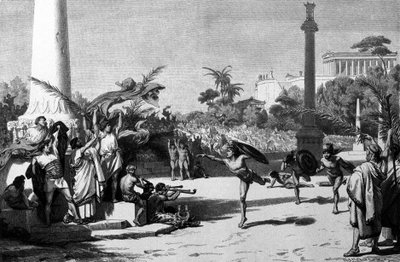 Giochi Olimpici: ricostruzione della corsa olimpica di H. Kaeseberg da Hugo Kaeseberg