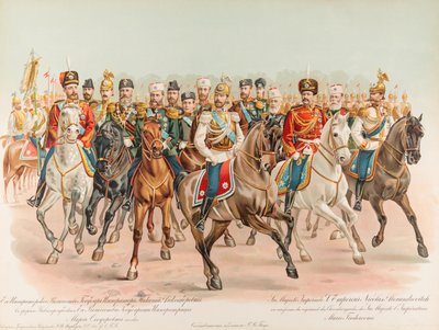 Ritratto equestre di Nicola II di Russia da Hugo Karlovich Bakmanson