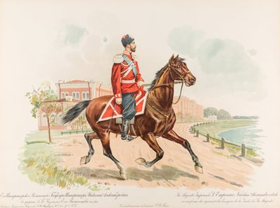 Ritratto equestre di Nicola II di Russia da Hugo Karlovich Bakmanson