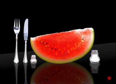 Tavola con melone da Hugo Nefe