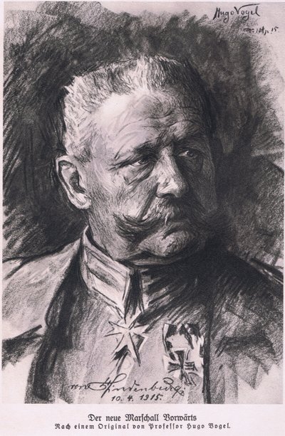 Hindenburg, da Hindenburg pubblicato da Daterlandijrcher Derlag & H Weller Berlin, 1928 da Hugo Vogel