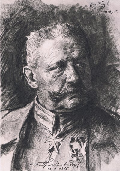 Il nuovo maresciallo Vorwarts, illustrazione da Hindenburg pubblicato da Daterlandischer Derlag C U Weller Berlino, 1922 da Hugo Vogel