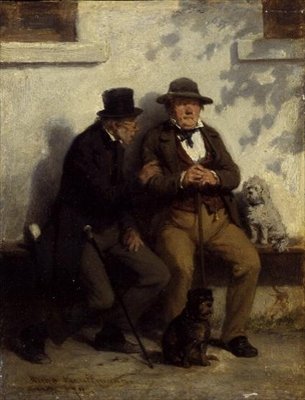 Due uomini con i loro cani da Hugo Wilhelm Kauffman