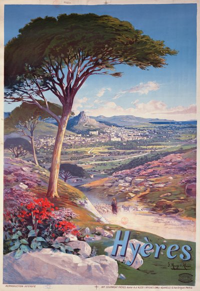 Poster pubblicitario di Hyeres, Provenza da Hugo d