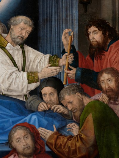 (dettaglio) La morte della Vergine da Hugo van der Goes