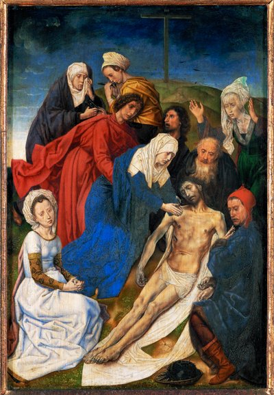 Compianto. Dittico della Caduta e della Redenzione, ala destra: deplorazione ... (olio su legno di quercia) da Hugo van der Goes