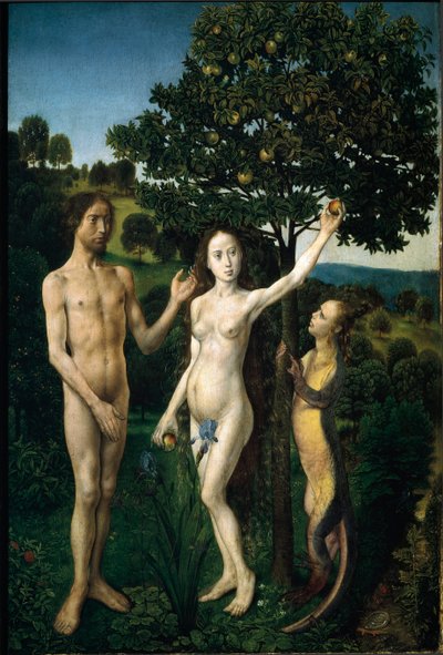 La pesca originale (dettaglio). Pannello di un dittico. Dipinto di Hugo van der Goes noto come 