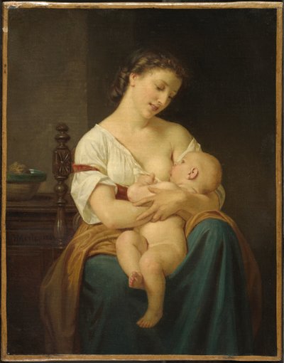 Madre e Bambino, c.1869 da Hugues Merle