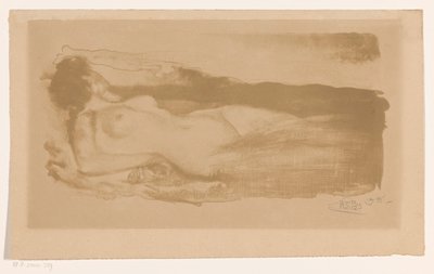 Donna nuda sdraiata da Huib Luns (signed by artist)