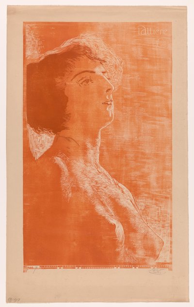Ritratto di una donna con busto nudo da Huib Luns (signed by artist)