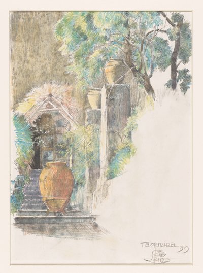 Scala nel giardino di Taormina da Huib Luns (signed by artist)