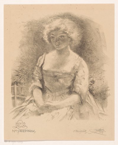 Ragazza seduta da Huib Luns (signed by artist)