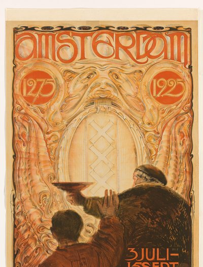 Manifesto per la mostra Amsterdam 1275-1925 da Huib Luns
