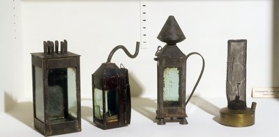 Prototipi di lampade di sicurezza per minatori, 1815 da Humphry Davy