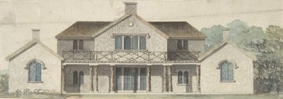 Progetto per un cottage ornée in stile Tudoresco da Humphry Repton