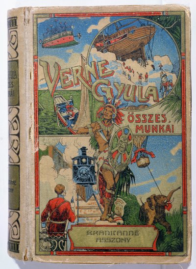 Copertina di Mistress Branican di Jules Verne (1828-1905), inizio XX secolo da Hungarian School