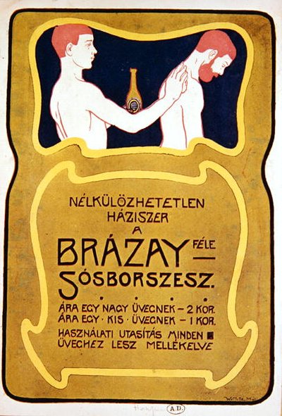 Pubblicità ungherese per Eau de Toilette Brazay, c.1900 da Hungarian School
