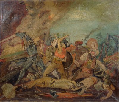 Soldati ottomani e ungheresi che combattono nel XVII secolo da Hungarian School
