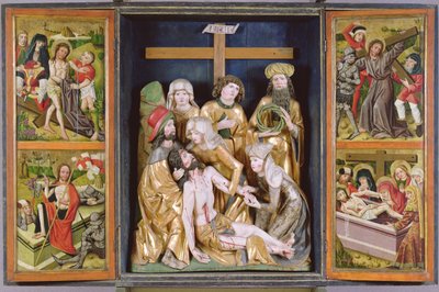 Altare della Passione, Janosret, 1480-90 (legno dipinto e dorato) da Hungarian School