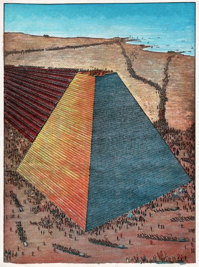 Piramide di Cheope. 1927 (incisione) da Hungarian School