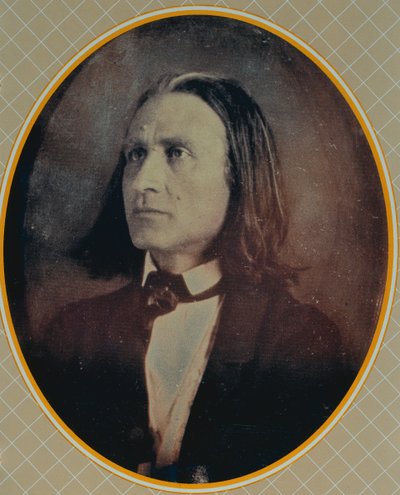 Riproduzione di un dagherrotipo di Franz Liszt (1811-86) scattato c.1856 da Hungarian School