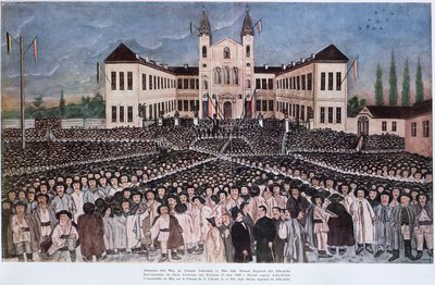 Il raduno dei contadini rumeni a Blaj in Transilvania il 15 maggio 1848 da Hungarian School