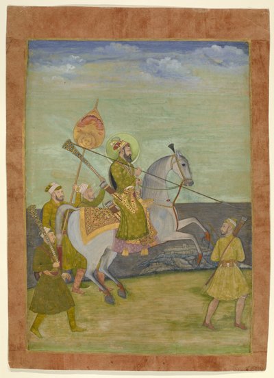 Ritratto Equestre di Bahadur Shah da Giovane, Mughal, c.1690 da Hunhar I (attr. to)