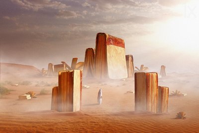 Il surreale deserto dei libri da Hussain Buhligaha