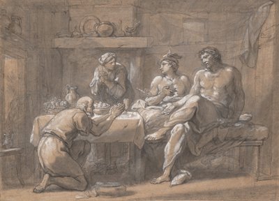 Giove e Mercurio nella casa di Bauci e Filemone da Hyacinthe Collin de Vermont