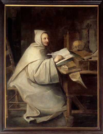 Ritratto in piedi di Armand Jean Le Bouthillier de Rance, abate della Trappa da Hyacinthe Francois Rigaud