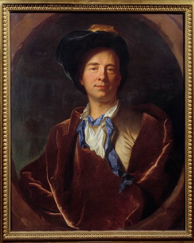 Ritratto di Bernard Le Bouyer (Le Bovier) de Fontenelle (1657-1757), scrittore francese. Dipinto di Hyacinthe Rigaud (1659-1743) 1713. Dim. 0,79x0,63 m. Montpellier, museo Fabre da Hyacinthe Francois Rigaud