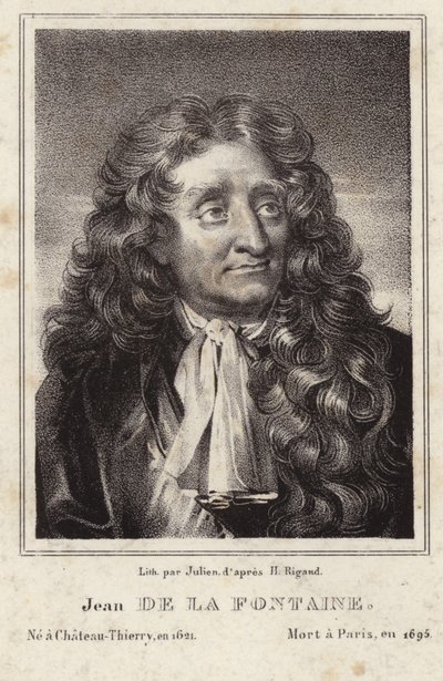 Ritratto di Jean de La Fontaine da Hyacinthe Francois Rigaud