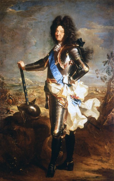 Ritratto di Luigi XIV, il Re Sole (1638 - 1715). Olio di Hyacinthe Rigaud, nominato ritrattista del Re da Hyacinthe Francois Rigaud